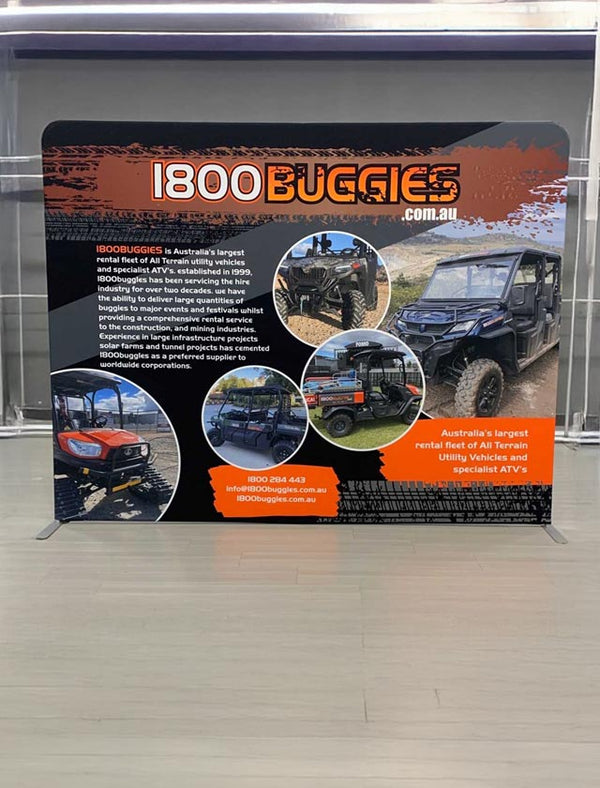 Custom stretch media wall at event