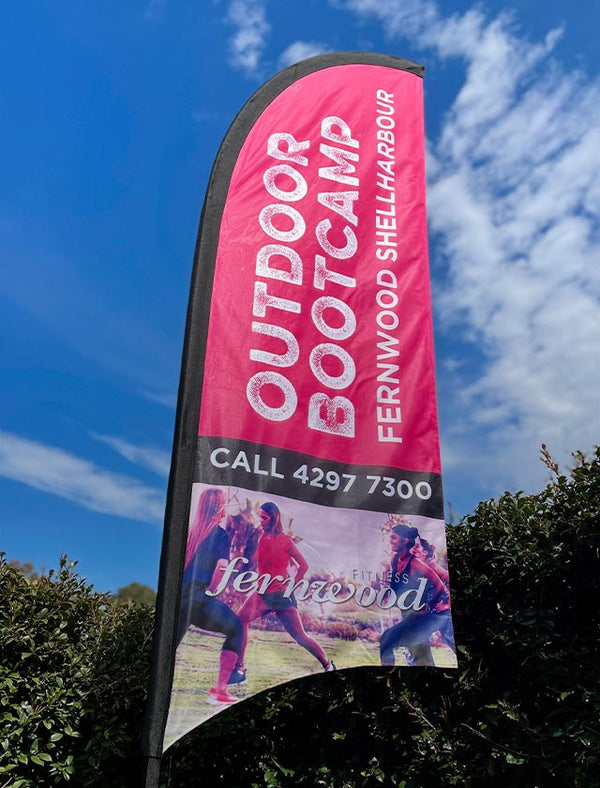 Stunning feather flags displayed outdoors