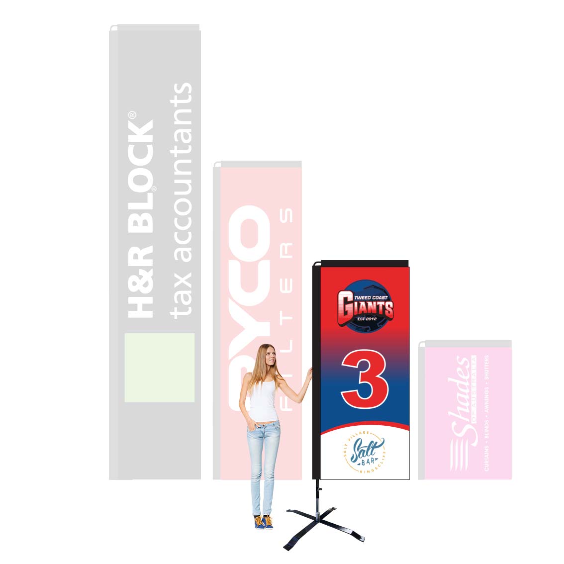 Rectangle Banner Flags
