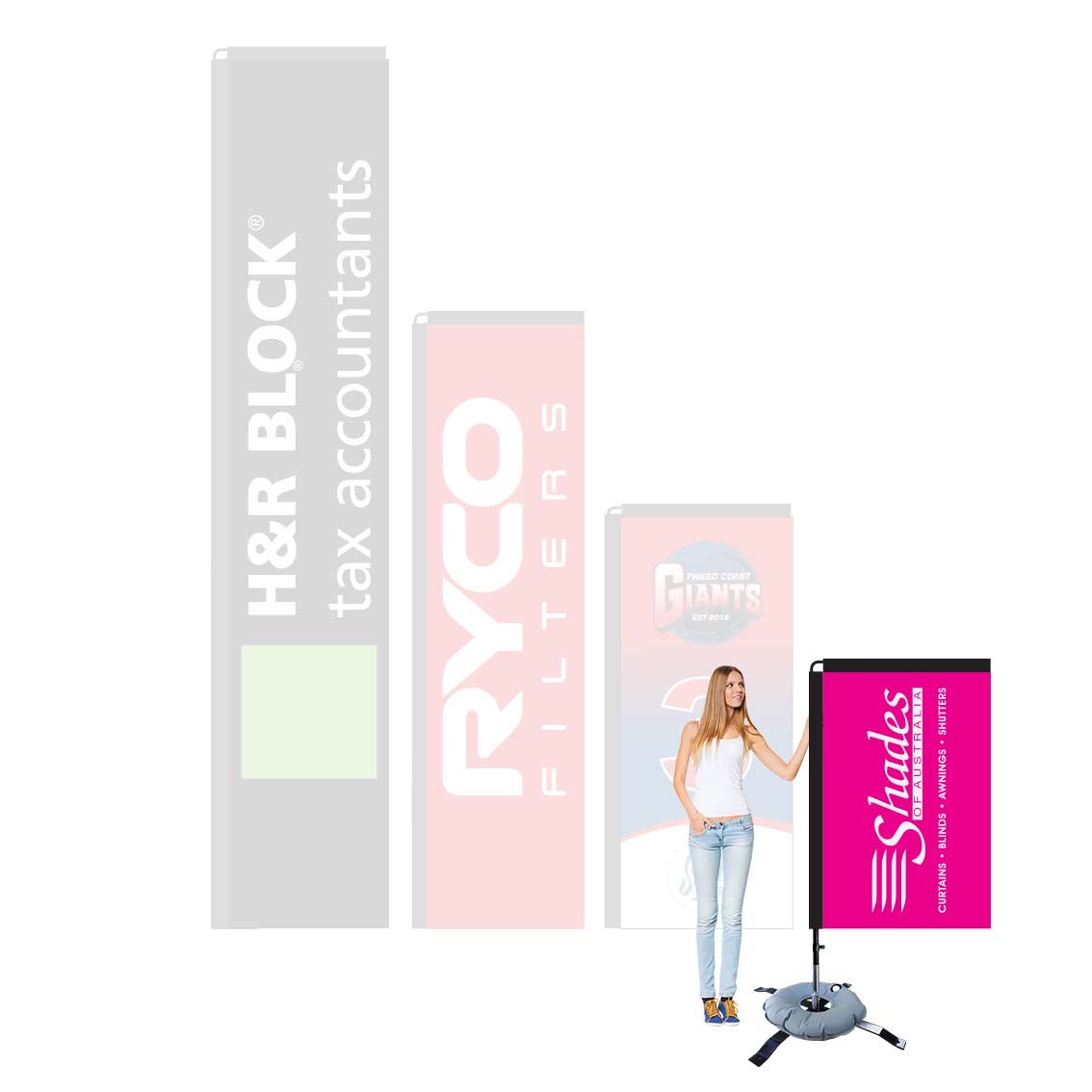 Rectangle Banner Flags