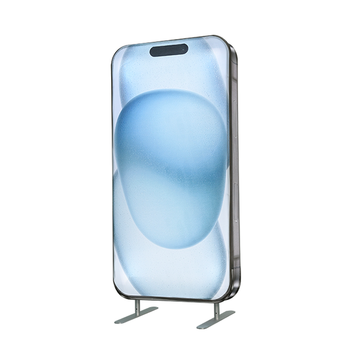 Phone-Shaped Fabric Display
