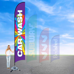 Custom feather flags for Australian festival decorations