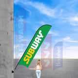 Durable feather flags with carry bag for portability