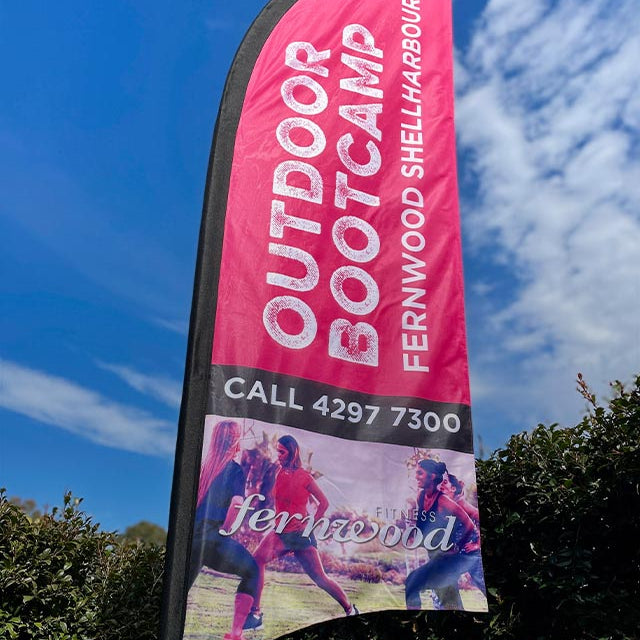 Stunning feather flags displayed outdoors